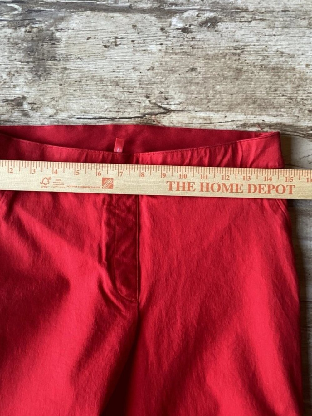 SPANX Red On The Go Crop Wide Leg Stretch Twill Pants Women’s Medium - Picture 4 of 8